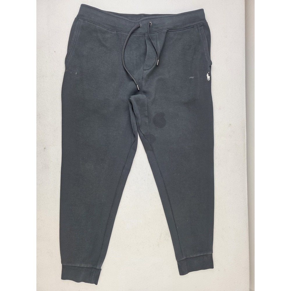 Polo Ralph Lauren Mens Double-Knit Tech Joggers Pants XL‎ Black *READ* - Picture 2 of 10